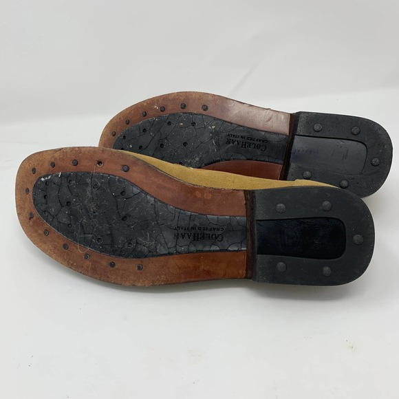Cole Haan‎ Crafted in Italy Tan Suede Women's Leather Loafer 8.5 - Picture 4 of 6
